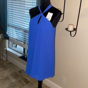 Cobalt blue shift dress
